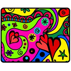 Seamless Doodle Fleece Blanket (medium)  by Vaneshart