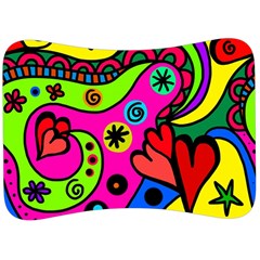 Seamless Doodle Velour Seat Head Rest Cushion by Vaneshart