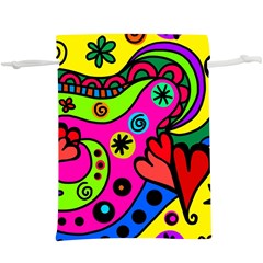 Seamless Doodle  Lightweight Drawstring Pouch (xl) by Vaneshart