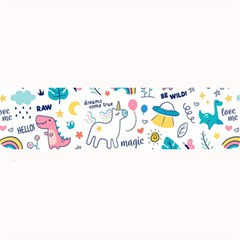 Colorful Doodle Animals Words Pattern Large Bar Mats by Vaneshart