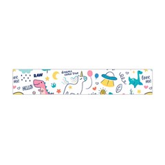 Colorful Doodle Animals Words Pattern Flano Scarf (mini) by Vaneshart