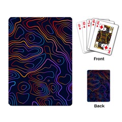 Topographic Colorful Contour Illustration Background Playing Cards Single Design (rectangle) by Vaneshart