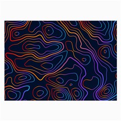 Topographic Colorful Contour Illustration Background Large Glasses Cloth by Vaneshart