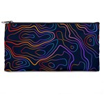 Topographic Colorful Contour Illustration Background Pencil Cases Front