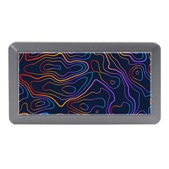 Topographic Colorful Contour Illustration Background Memory Card Reader (mini) by Vaneshart