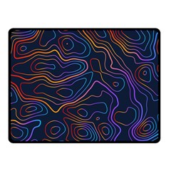 Topographic Colorful Contour Illustration Background Double Sided Fleece Blanket (small)  by Vaneshart