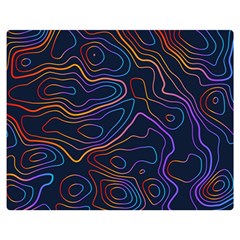 Topographic Colorful Contour Illustration Background Double Sided Flano Blanket (medium) 