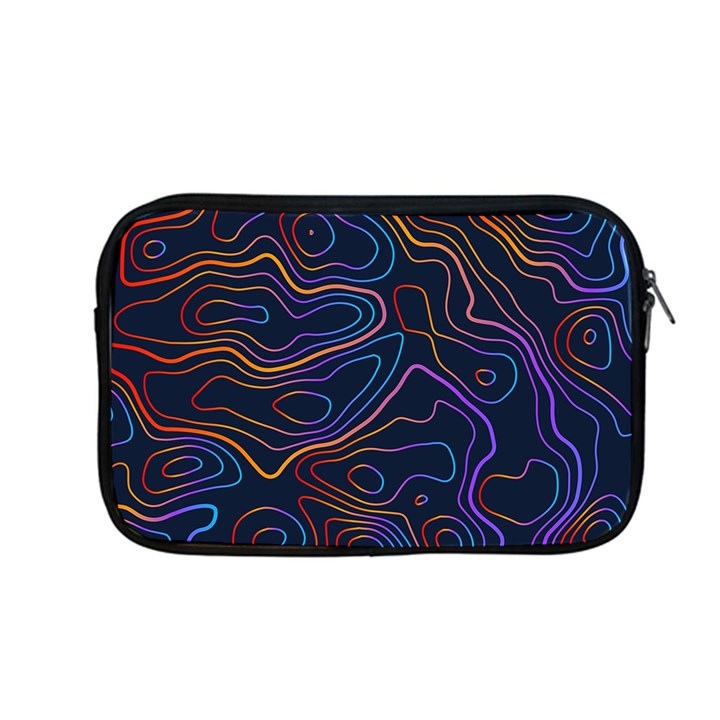 Topographic Colorful Contour Illustration Background Apple MacBook Pro 13  Zipper Case