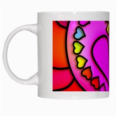 Stained Glass Love Heart White Mugs by Vaneshart