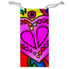 Stained Glass Love Heart Jewelry Bag by Vaneshart