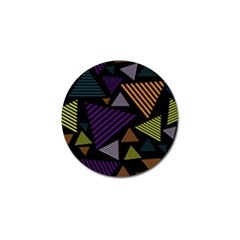 Abstract Pattern Design Various Striped Triangles Decoration Golf Ball Marker by Vaneshart