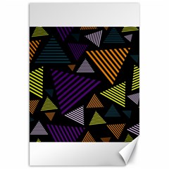 Abstract Pattern Design Various Striped Triangles Decoration Canvas 20  X 30  by Vaneshart