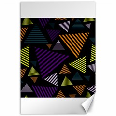 Abstract Pattern Design Various Striped Triangles Decoration Canvas 24  X 36  by Vaneshart