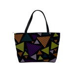 Abstract Pattern Design Various Striped Triangles Decoration Classic Shoulder Handbag Back