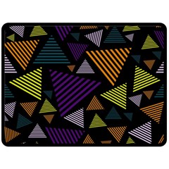 Abstract Pattern Design Various Striped Triangles Decoration Fleece Blanket (large)  by Vaneshart