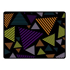 Abstract Pattern Design Various Striped Triangles Decoration Fleece Blanket (small) by Vaneshart