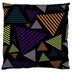 Abstract Pattern Design Various Striped Triangles Decoration Large Cushion Case (one Side) by Vaneshart