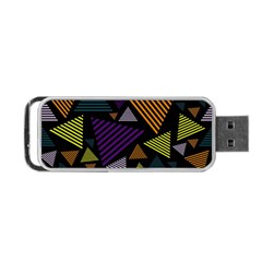 Abstract Pattern Design Various Striped Triangles Decoration Portable Usb Flash (one Side)