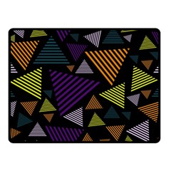 Abstract Pattern Design Various Striped Triangles Decoration Double Sided Fleece Blanket (small)  by Vaneshart