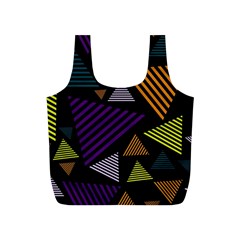 Abstract Pattern Design Various Striped Triangles Decoration Full Print Recycle Bag (s) by Vaneshart