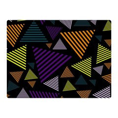 Abstract Pattern Design Various Striped Triangles Decoration Double Sided Flano Blanket (mini)  by Vaneshart