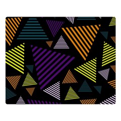 Abstract Pattern Design Various Striped Triangles Decoration Double Sided Flano Blanket (large)  by Vaneshart