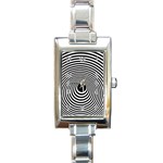 Circles 2 Rectangle Italian Charm Watch Front