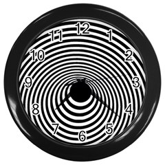 Circles 2 Wall Clock (black) by impacteesstreetweareight