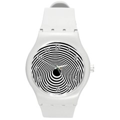 Circles 2 Round Plastic Sport Watch (m) by impacteesstreetweareight