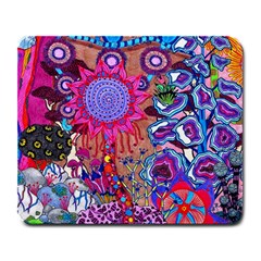 Red Flower Abstract  Large Mousepads by okhismakingart