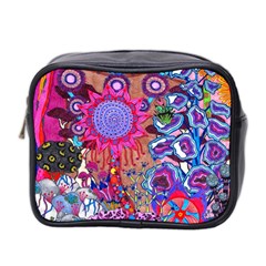 Red Flower Abstract  Mini Toiletries Bag (two Sides) by okhismakingart