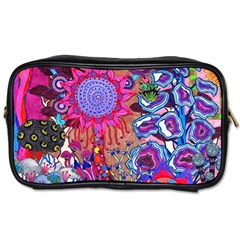 Red Flower Abstract  Toiletries Bag (one Side) by okhismakingart