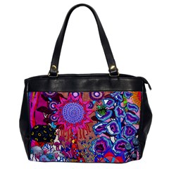 Red Flower Abstract  Oversize Office Handbag by okhismakingart