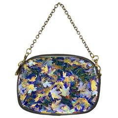 October Leaves In Blue Chain Purse (two Sides) by bloomingvinedesign