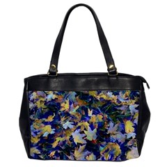 October Leaves In Blue Oversize Office Handbag by bloomingvinedesign