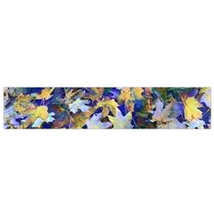 October Leaves In Blue Small Flano Scarf by bloomingvinedesign