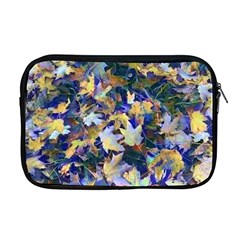 October Leaves In Blue Apple Macbook Pro 17  Zipper Case by bloomingvinedesign