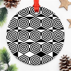 Hexagon Round Ornament (two Sides) by impacteesstreetweareight