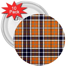 Tartans Yellow 34 3  Buttons (10 Pack)  by impacteesstreetwearfour