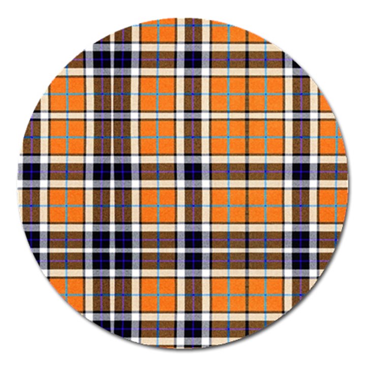 Tartans Yellow 34 Magnet 5  (Round)