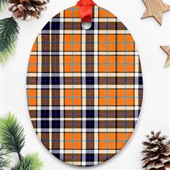 Tartans Yellow 34 Oval Ornament (two Sides) by impacteesstreetwearfour