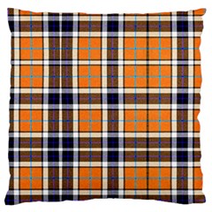 Tartans Yellow 34 Large Cushion Case (one Side) by impacteesstreetwearfour