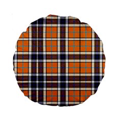 Tartans Yellow 34 Standard 15  Premium Round Cushions by impacteesstreetwearfour