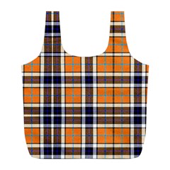 Tartans Yellow 34 Full Print Recycle Bag (l) by impacteesstreetwearfour