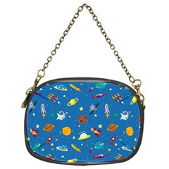 Space Rocket Solar System Pattern Chain Purse (one Side) by Vaneshart