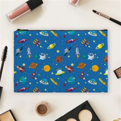 Space Rocket Solar System Pattern Cosmetic Bag (large) by Vaneshart