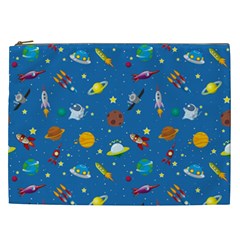 Space Rocket Solar System Pattern Cosmetic Bag (xxl) by Vaneshart