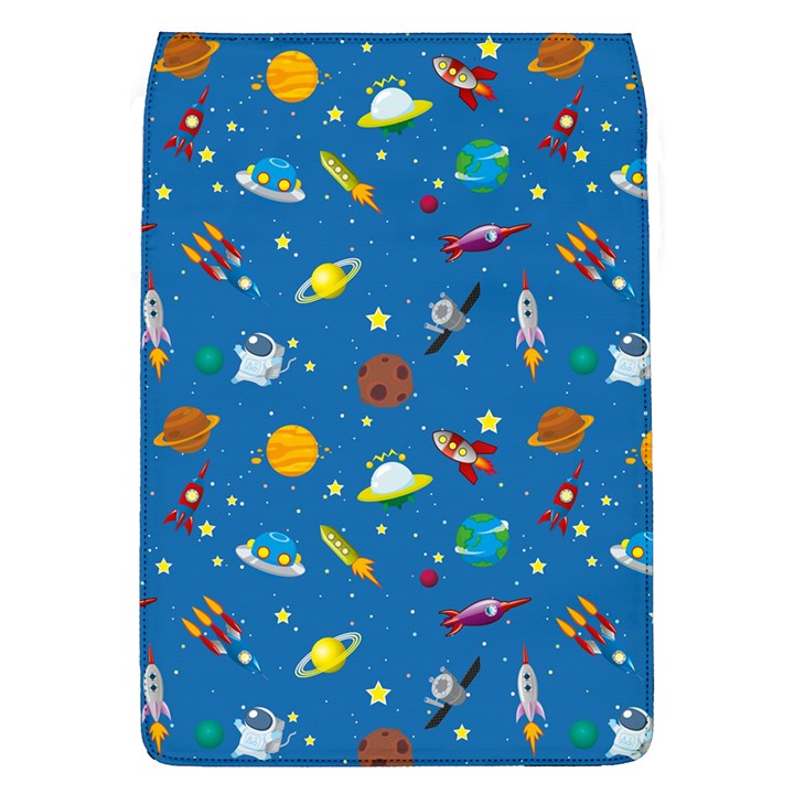 Space Rocket Solar System Pattern Removable Flap Cover (L)