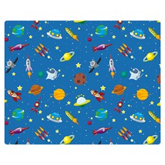 Space Rocket Solar System Pattern Double Sided Flano Blanket (medium)  by Vaneshart