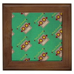 Toy Robot Framed Tile by Vaneshart